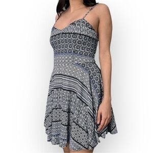 Aeropostale Blue Geo Skater Dress